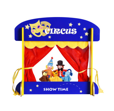 Forestoy Wooden Circus Theatre Toys Tabletop Puppet Theatres Puppet