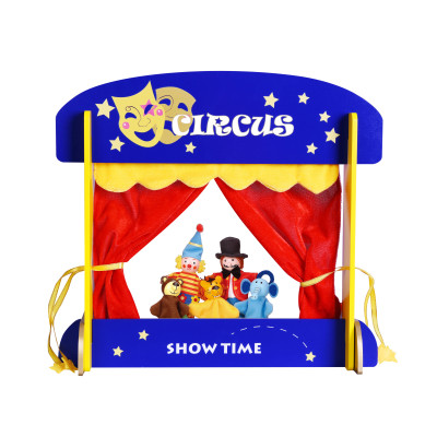 Forestoy Wooden Circus Theatre Toys Tabletop Puppet Theatres Puppet