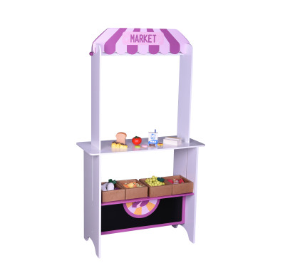 Forestoy Wooden 2 in 1 Theatres & Shops Wooden Play Shops and Theatres Reversible Pretend