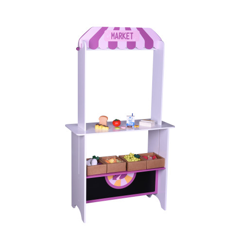 Forestoy Wooden 2 in 1 Theatres & Shops Wooden Play Shops and Theatres Reversible Pretend