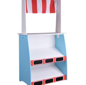 Forestoy Wooden 2 in 1 Theatres & Shops Role Play Kids Toys Pretend Play Wooden Theatre Toys