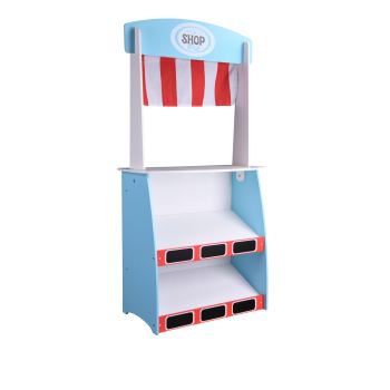 Forestoy Wooden 2 in 1 Theatres & Shops Role Play Kids Toys Pretend Play Wooden Theatre Toys