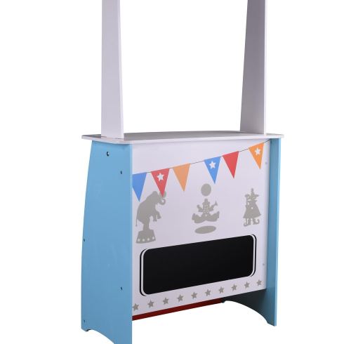 Forestoy Wooden 2 in 1 Theatres & Shops Role Play Kids Toys Pretend Play Wooden Theatre Toys