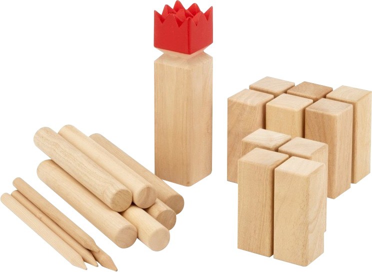 Outdoor Toys Wooden Kubb Game King & Soldier Game Set Backyard game Kubb Set Outdoor Lawn Yard Game for Kids 