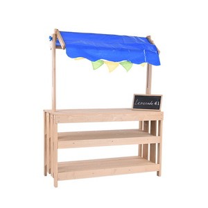 Outdoor Wooden Pretend Play Market Grocery Store Playset Kids Play Store