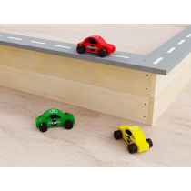 2 in 1 Multifunctional Wooden Sandbox Outdoor Wooden Sandpit with Wooden Car Toys