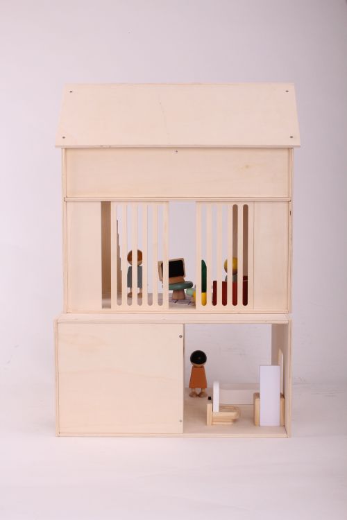 Forestoy Three-Storey Doll House Toy for Kids 3+ years Wooden DIY Dollhouse