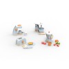 Forestoy Play Kitchen Accessories Wooden Blender Set Toy Pretend Play Food Sets for Kids