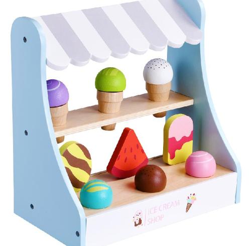 Forestoy Wooden Icecream Shop Wooden Ice Cream Set for Kid  Wooden Role Play