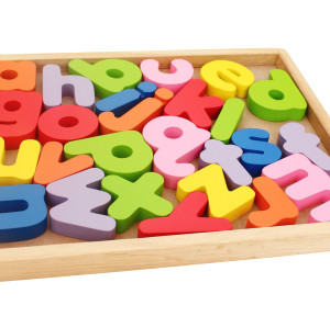 Wooden Lowercase Alphabet  Box Preschool Toys ABC Learning Letter