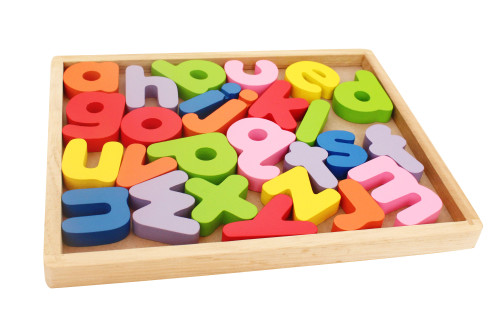 Wooden Lowercase Alphabet  Box Preschool Toys ABC Learning Letter Recognition for Preschool Classroom And Toddler Puzzle