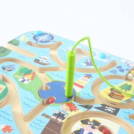 Baby Wooden Bead Maze Toy for Toddlers with Vehicle Shapes First Bead Maze Roller Coaster Educational Circle Toys for Kids Classic Gifts for Boys Girls