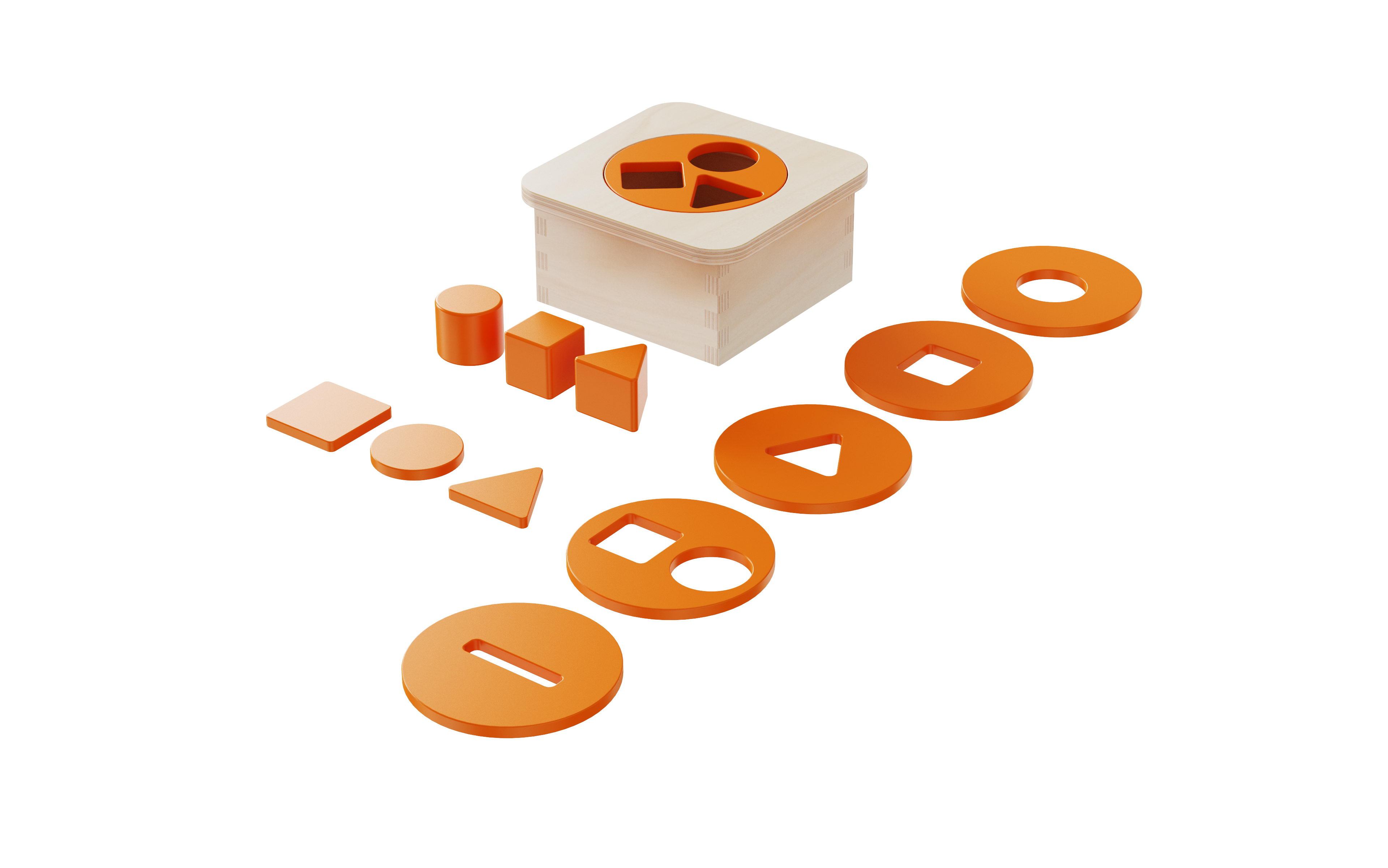 Shape Sorter "Oven" For Toddlers Kids Wooden Learning Cube Shape-Sorting Wooden Oven Toy