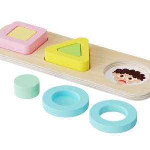 Montessori Geometric Wooden Shape Puzzle Baby Toys 6 to 12 months Geometric