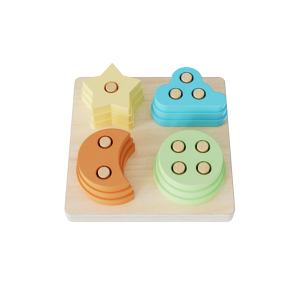 Wooden Shape Sorting Montessori Toys Color Recognition Blocks Matching Puzzle