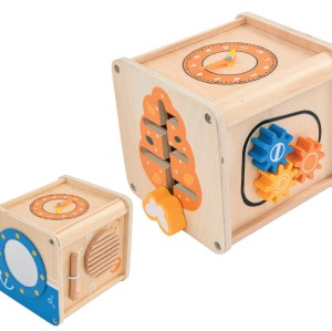 Wooden My First Activity Cube 5-in-1 Montessori Toys for Toddlers First Birthday Gifts