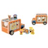 Sorting Circus Bus 2-in-1 Wooden Car & Puzzle 7 Piece Sorting Game with Circus Animals  Playset