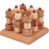 Handmade & Organic Wooden Tic Tac Toe XOXO Brainteaser Puzzles 3D Wooden Brain Teasers Strategy Game
