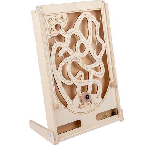 Labyrinth Game Wooden Board Games Children Maze Puzzle Toys Interactive Maze Beads Game