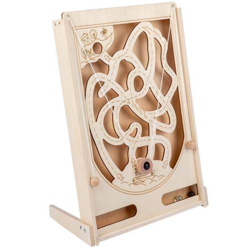 Labyrinth Game Wooden Board Games Children Maze Puzzle Toys Interactive Maze Beads Game