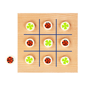 Wooden Board Tic Tac Toe Game XO Table Toy Classical Family Children Puzzle Game Educational Toys