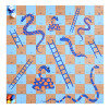 Wooden Snakes and Ladders Board Game | 30cm | Classic Dice & Counters | OEM