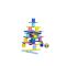 Wooden Tower Stacking Game Montessori Building Blocks with Dice Tower Toy