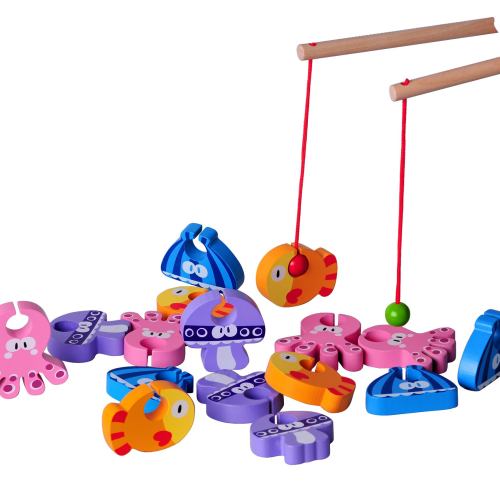 Forestoy Wooden Fishing Game | Educational Magnetic Toy | Wood | Toddler Learning Play | OEM