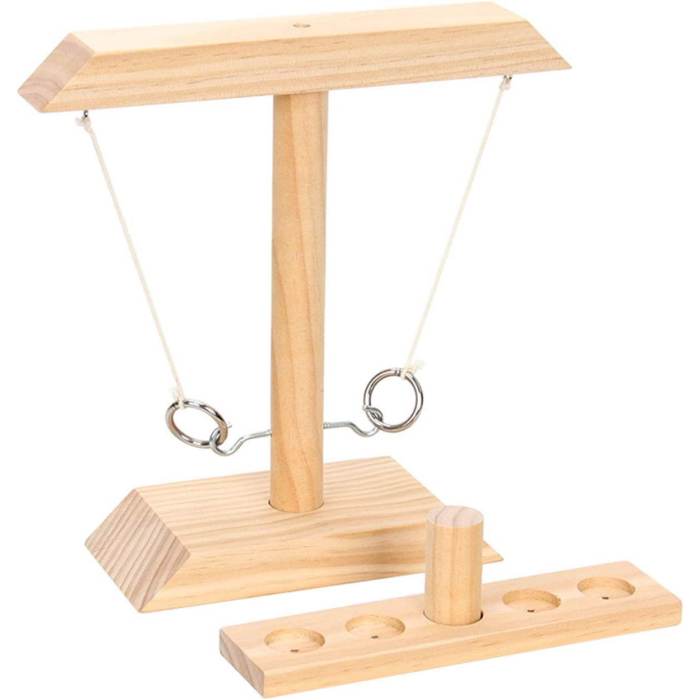 Hook and Ring Toss Games for Adults Yard Games Patio Decor Outdoor Indoor Games Wooden