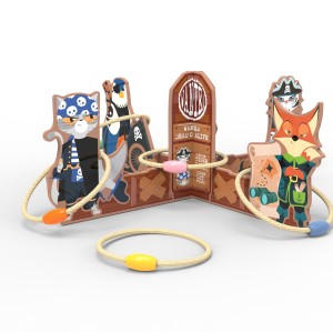 Wooden Ring Toss Game for Kids Indoor Outdoor Game for Family and Adults
