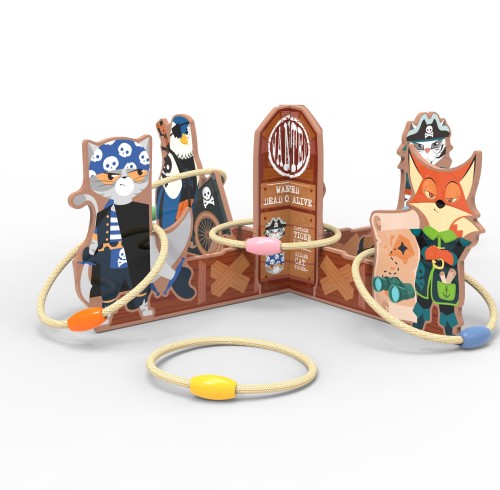 Wooden Ring Toss Game for Kids Indoor Outdoor Game for Family and Adults