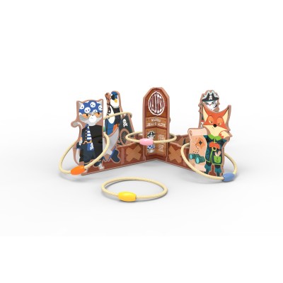 Wooden Ring Toss Game for Kids Indoor Outdoor Game for Family and Adults