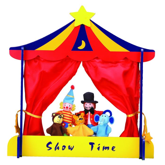 Forestoy Wooden Tabletop Wooden Puppet Theatres "Circus" For Kids