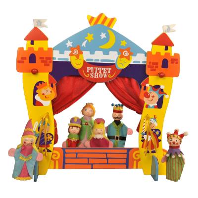 Forestoy Wooden Tabletop Wooden Puppet Theatres Castle Toy