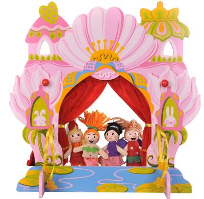 Wooden Puppet Theatres Fairyland Tabletop Puppet Theatre Show Toys