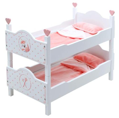 Doll Stackable Bunk Bed "Unicorn" - Doll Bunk Bed for 18 Inch Dolls Complete with Linens, Pajamas, and Shelves, Fits American Girl Doll