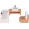 Wooden Miniature Dollhouse Furniture Set Bed Room Accessories Pretend Toys