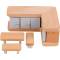 Wooden Miniature Dollhouse Furniture Set Bed Room Accessories Pretend Toys