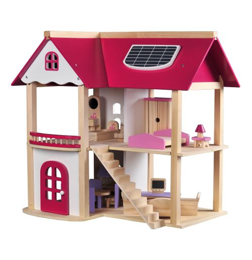 Forestoy Doll House Toy with furniture Wooden Dollhouse for Kids Accessories for Kids