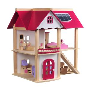 Forestoy Doll House Toy with furniture Wooden Dollhouse for Kids Accessories for Kids