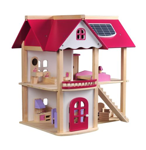 Forestoy Doll House Toy with furniture Wooden Dollhouse for Kids Accessories for Kids