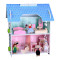 Forestoy Wooden 2 Storey Dollhouse for Kids Wooden Pretty Doll's House DIY Pretend