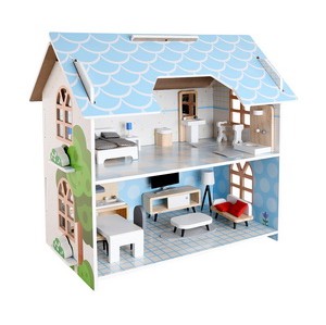 Forestoy 2-Storey Doll House Family Dollhouse for Kids Pretend Toys