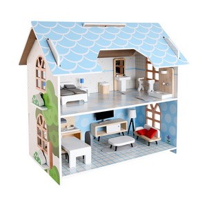 Forestoy 2-Storey Doll House Family Dollhouse for Kids Pretend Toys