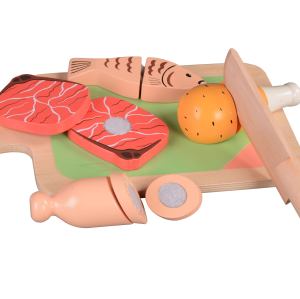 Forestoy Wooden Play Food Cutting Meat Set  Toddlers Toy