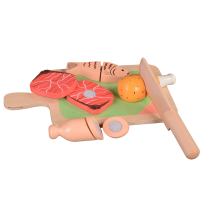Forestoy Wooden Play Food Cutting Meat Set  Toddlers Toy