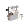 Forestoy 2 in 1 Kids Play Kitchen and Restaurant Cafe Wooden Pretend Cooking Toy