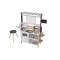 Forestoy 2 in 1 Kids Play Kitchen and Restaurant Cafe Wooden Pretend Cooking Toy
