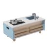 Forestoy Height Adjustable Kitchen Wooden Kitchen Accessories Toy Playset for Toddlers