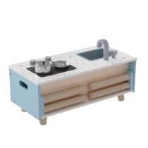 Forestoy Height Adjustable Kitchen Wooden Kitchen Accessories Toy Playset for Toddlers